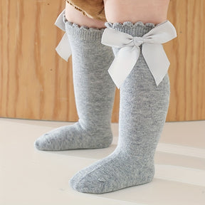 Light Gray PrincessBows Socks