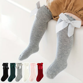 Light Gray PrincessBows Socks