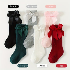 Light Gray PrincessBows Socks