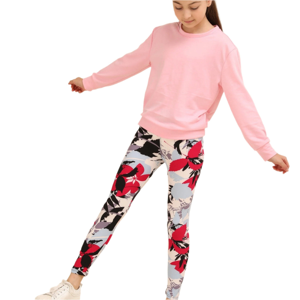 Red Flowers ClawFit Leggings