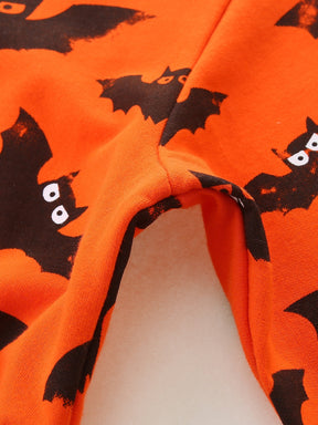 Halloween Printed Bat Pattern Hoodie