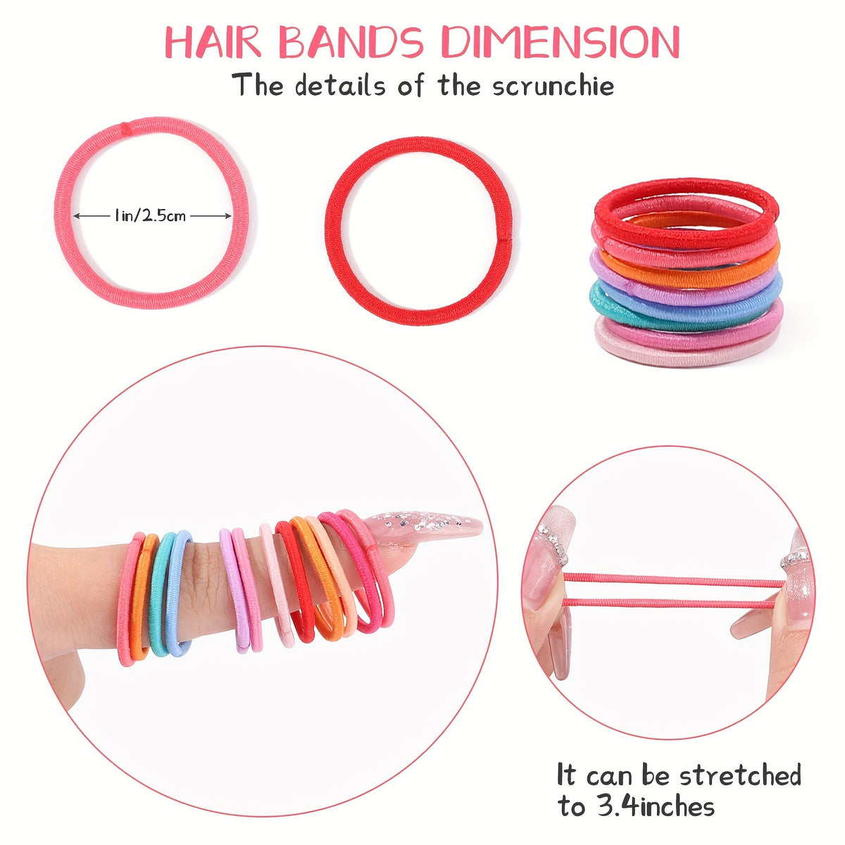 Rainbow Hair Ties D