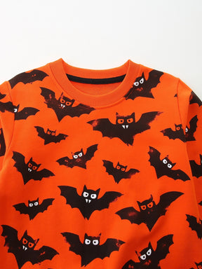 Halloween Printed Bat Pattern Hoodie