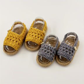 Ginger-Colored  Plaid Baby Sandals