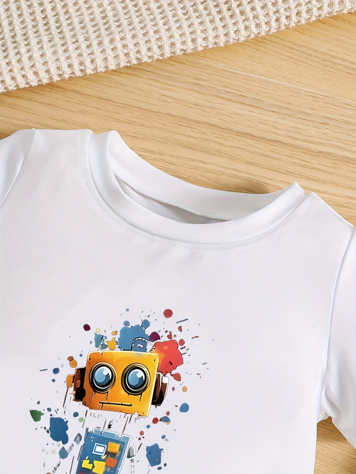 White Robot Buddy Tee