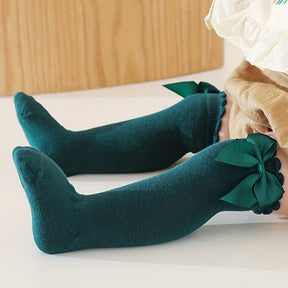 Blackish Green PrincessBows Socks